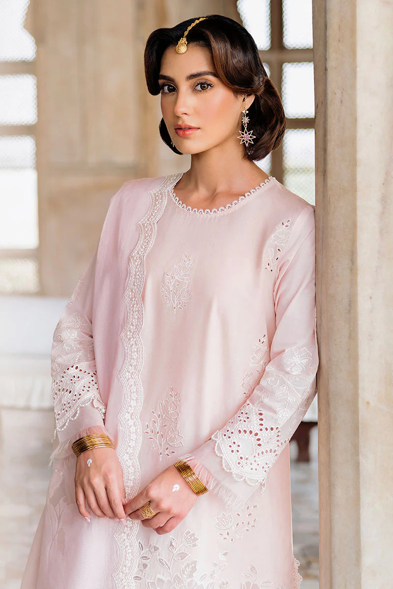 Cross Stitch 3Pc Embroidered Lawn Suit PEACH BLUSH gulbuy.com
