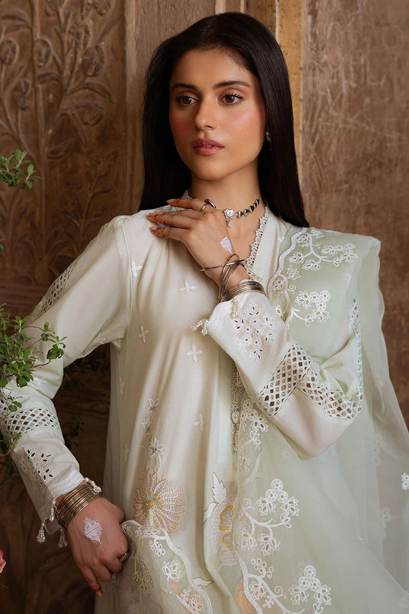 Cross Stitch 3Pc Embroidered Lawn Suit AQUA SERENITY gulbuy.com