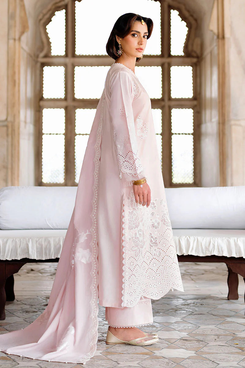Cross Stitch 3Pc Embroidered Lawn Suit PEACH BLUSH gulbuy.com