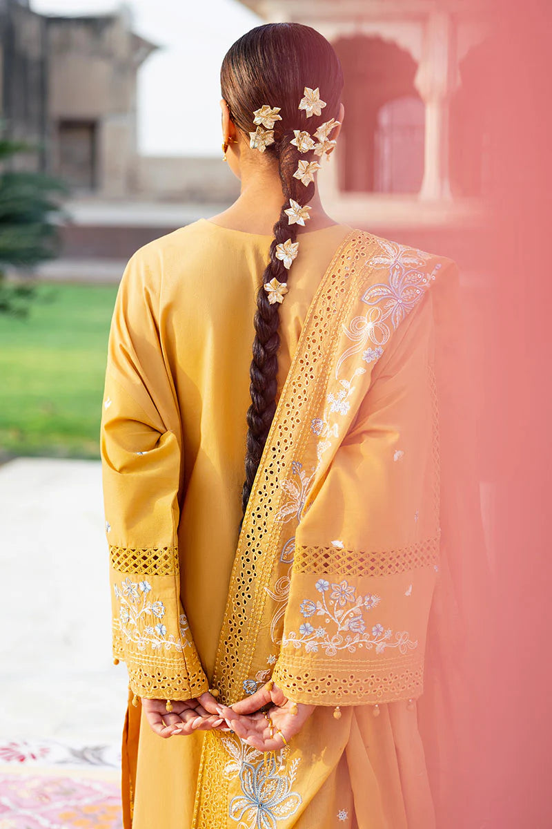 Cross Stitch 3Pc Embroidered Lawn Suit MUSTARD MIRAGE gulbuy.com
