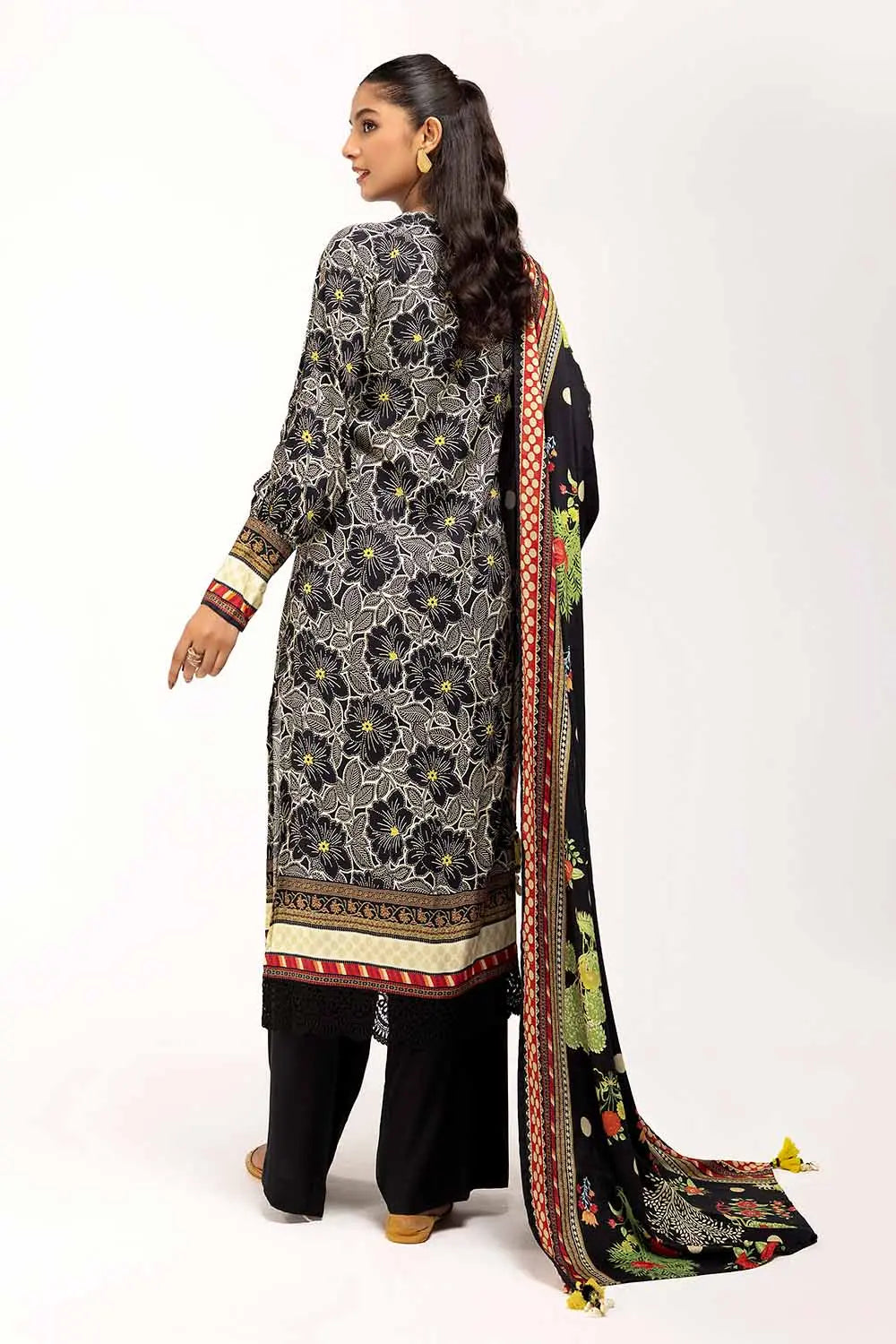GulAhmed 3Pc Printed Linen Suit LT-42001 gulbuy.com