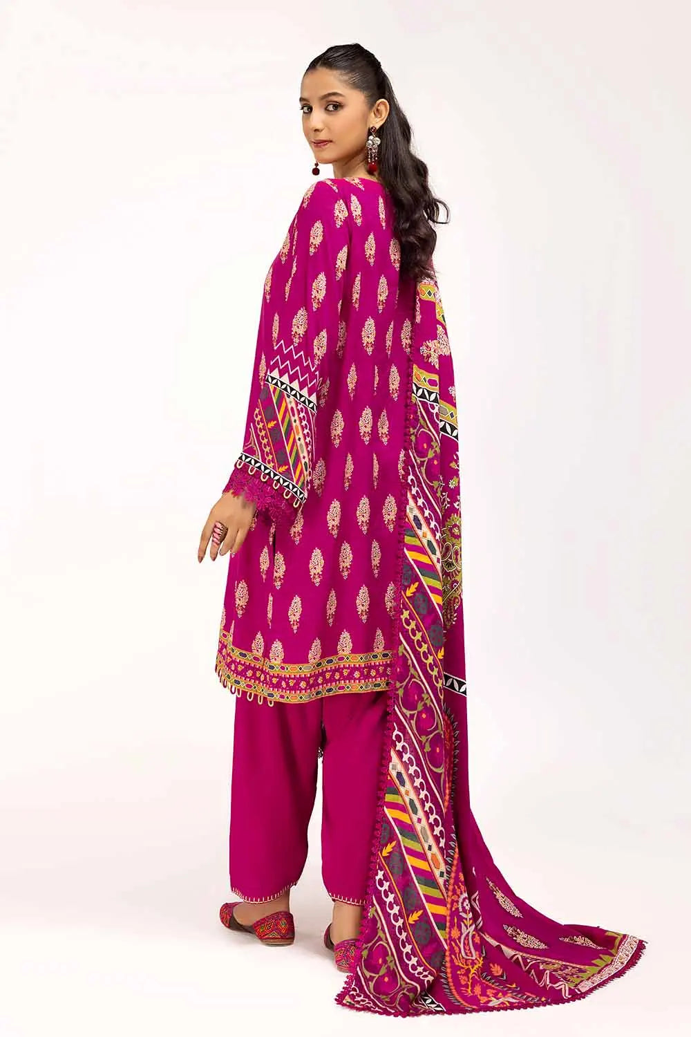 GulAhmed 3Pc Printed Linen Suit LT-42011 gulbuy.com