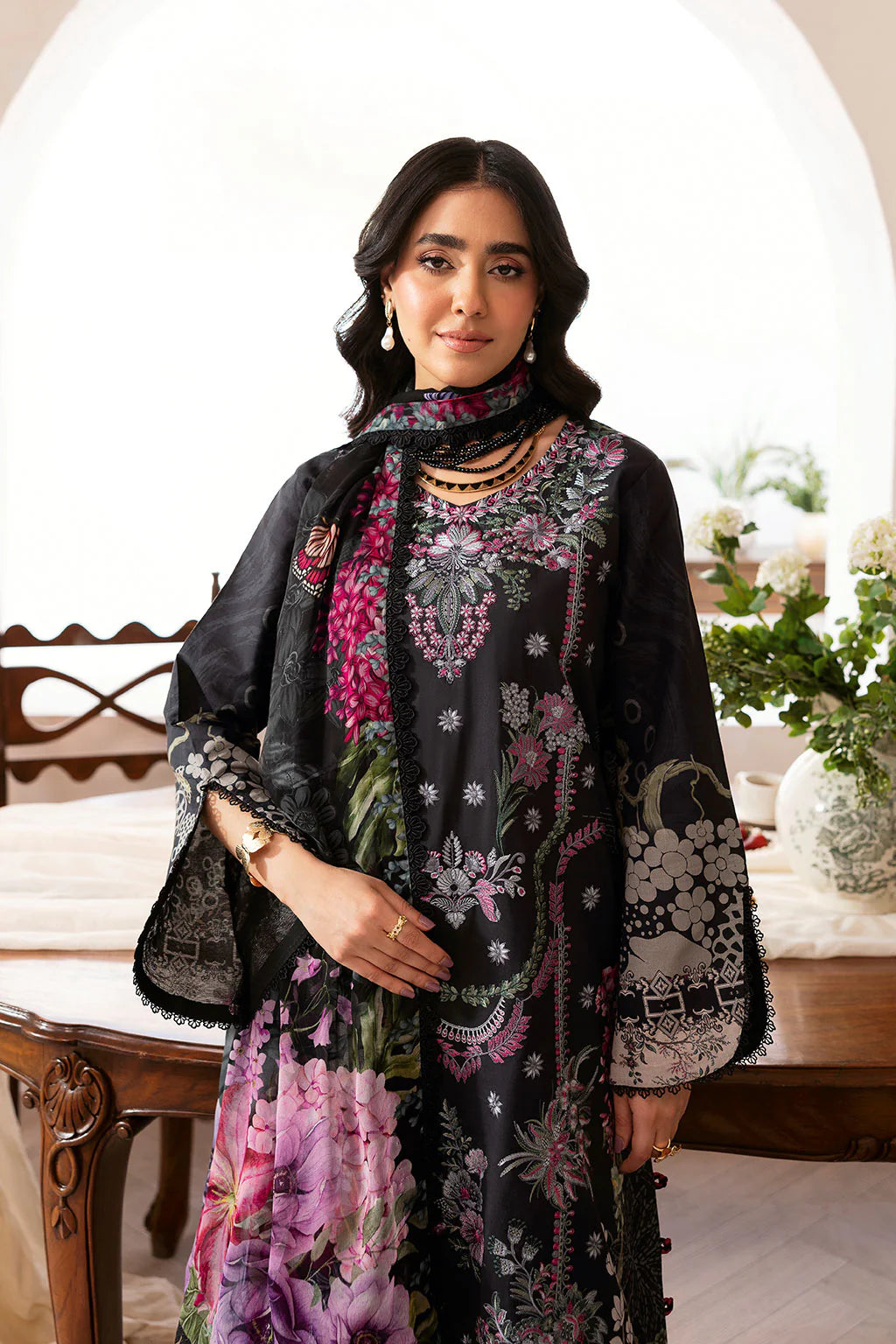 Ramsha 3Pc Embroidered Lawn Suit L-1403 gulbuy.com
