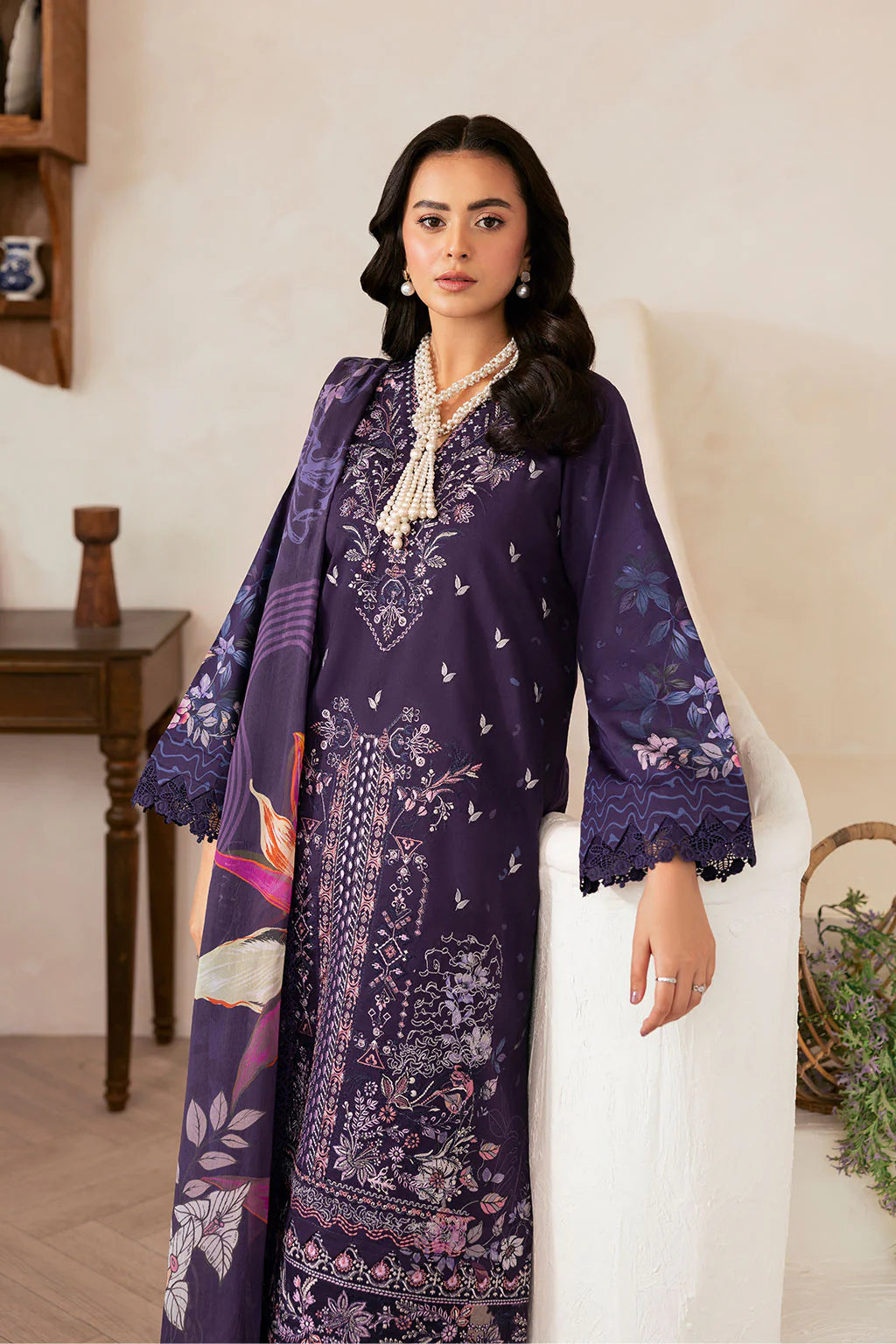 Ramsha 3Pc Embroidered Lawn Suit L-1401 gulbuy.com