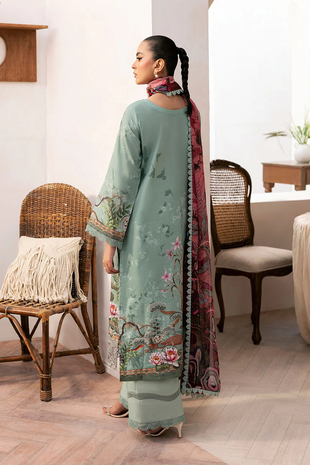 Ramsha 3Pc Embroidered Lawn Suit L-1410 gulbuy.com