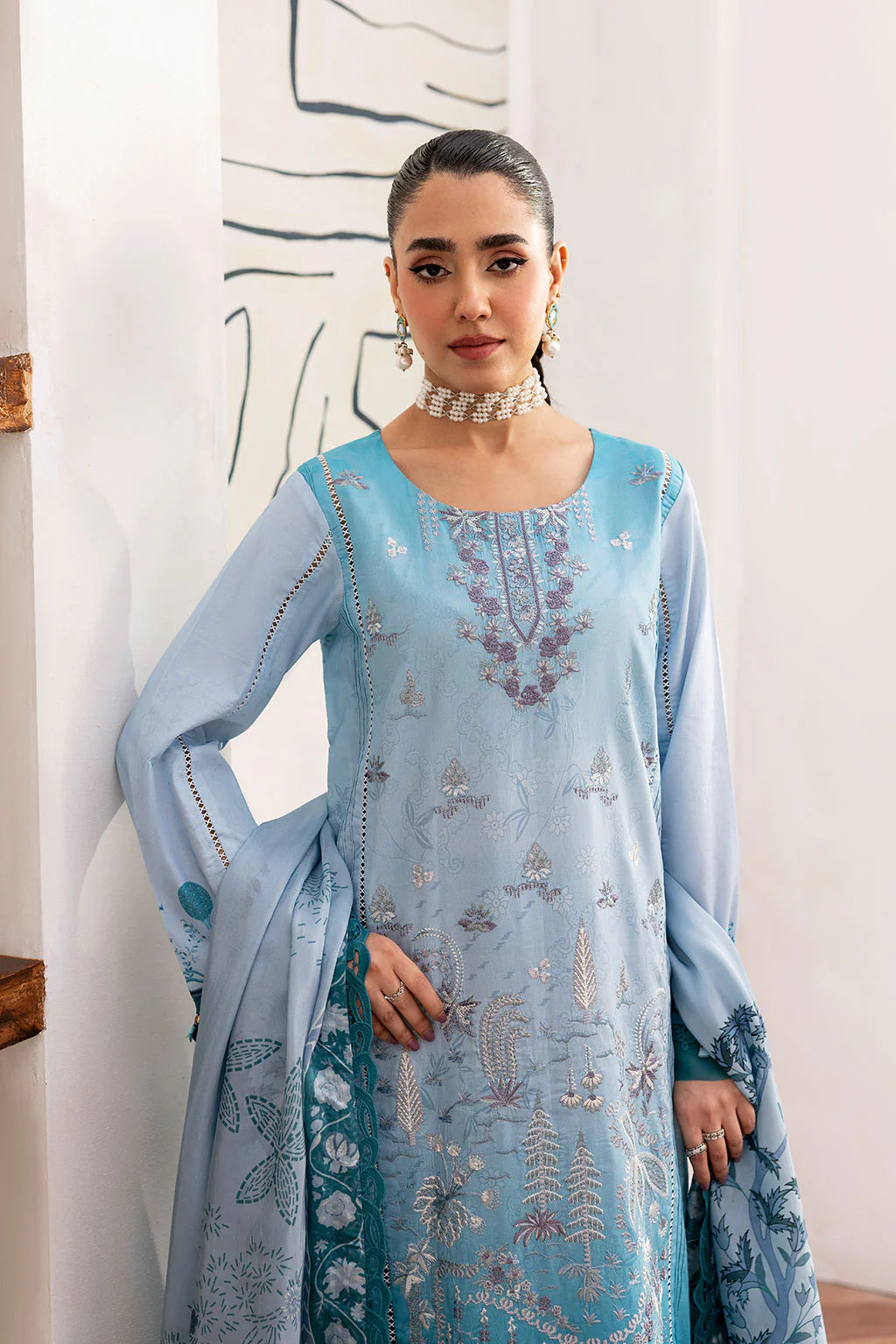Ramsha 3Pc Embroidered Lawn Suit L-1406 gulbuy.com
