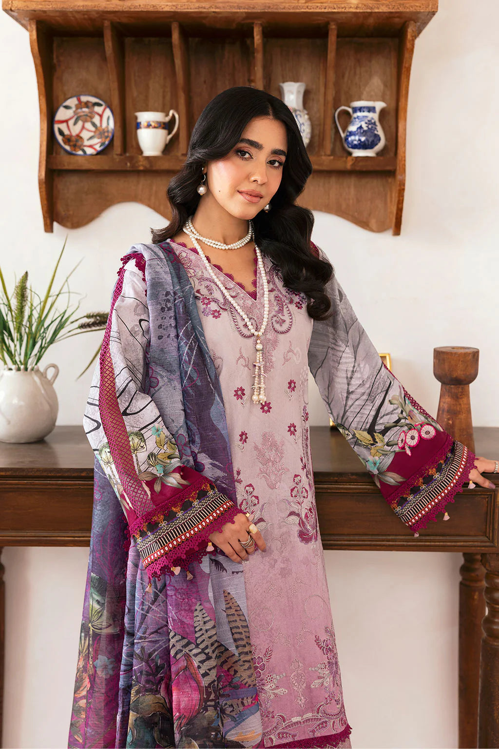 Ramsha 3Pc Embroidered Lawn Suit L-1409 gulbuy.com