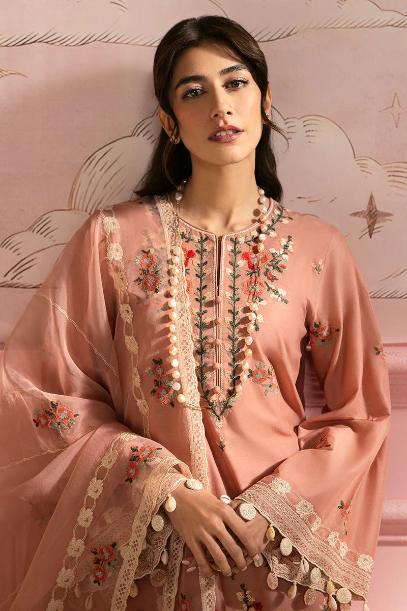 Cross Stitch 3Pc Printed Lawn Suit ROSE QUARTZ gulbuy.com