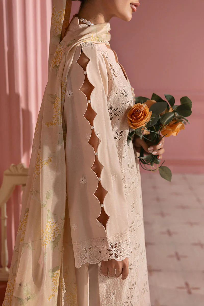Cross Stitch 3Pc Printed Lawn Suit PEACH PARFAIT gulbuy.com