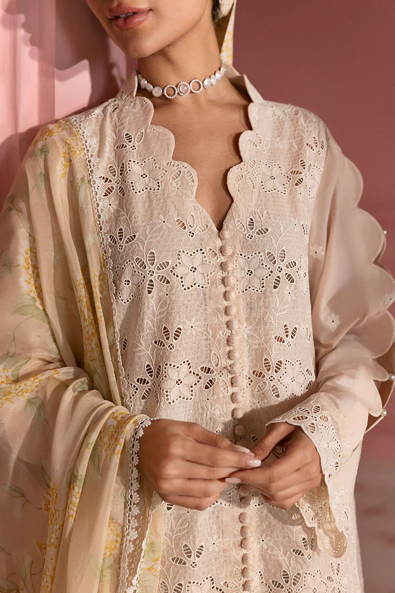 Cross Stitch 3Pc Printed Lawn Suit PEACH PARFAIT gulbuy.com