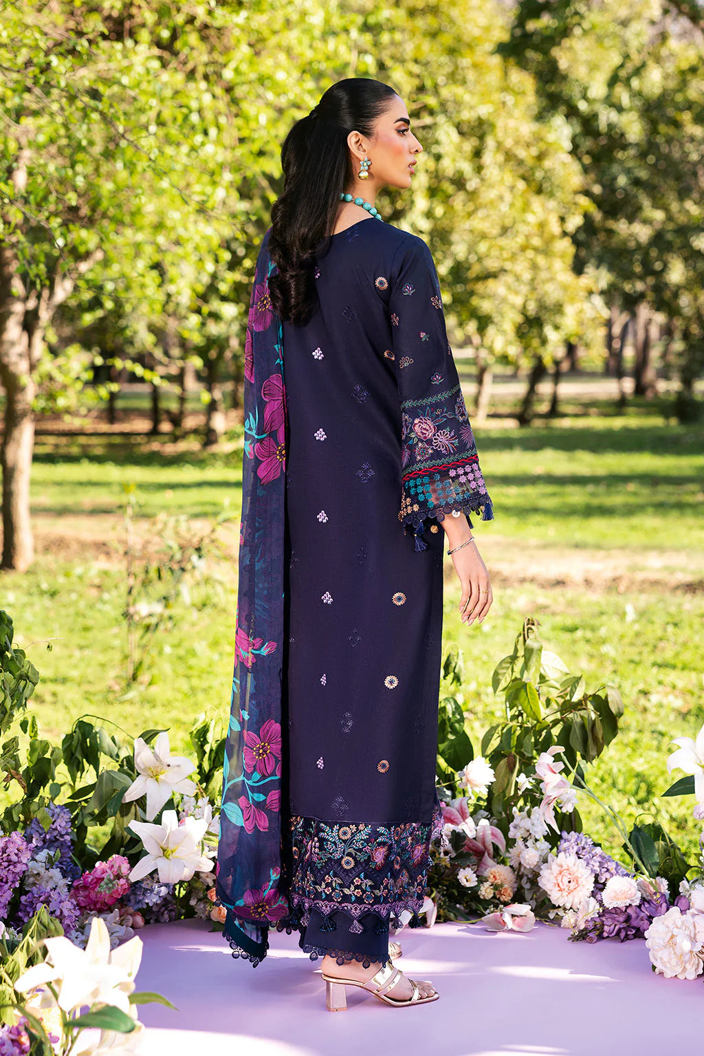 Ramsha 3Pc Embroidered Lawn Suit Y-1307 gulbuy.com