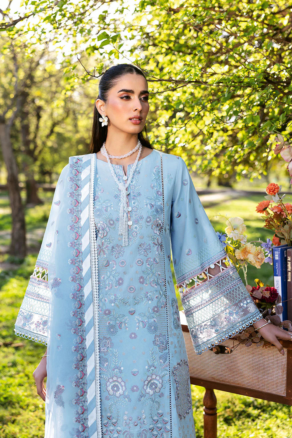 Ramsha 3Pc Embroidered Lawn Suit Y-1306 gulbuy.com