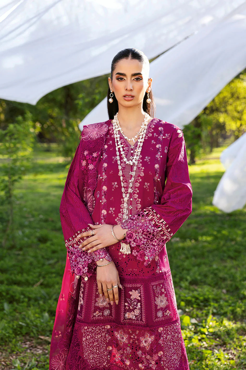 Ramsha 3Pc Embroidered Lawn Suit Y-1301 gulbuy.com