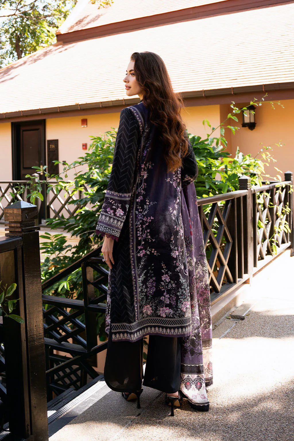 Ramsha 3Pc Embroidered Lawn Suit Y-1105