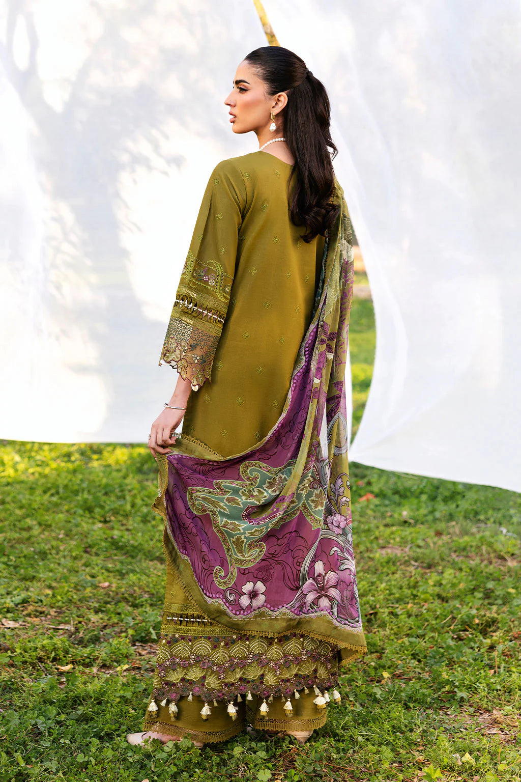 Ramsha 3Pc Embroidered Lawn Suit Y-1303 gulbuy.com