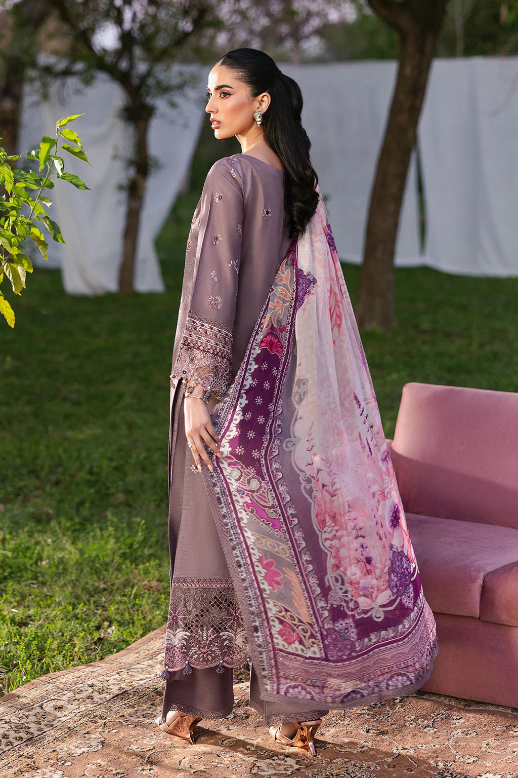 Ramsha 3Pc Embroidered Lawn Suit Y-1310 gulbuy.com