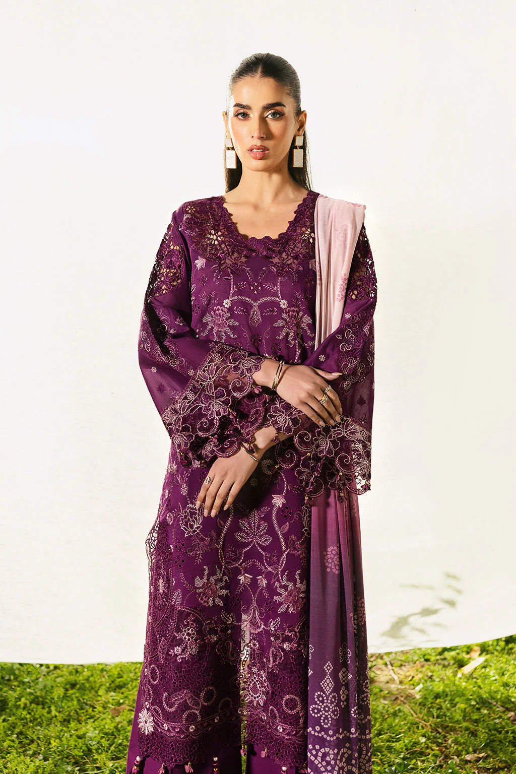 Ramsha 3Pc Embroidered Lawn Suit Y-1305 gulbuy.com