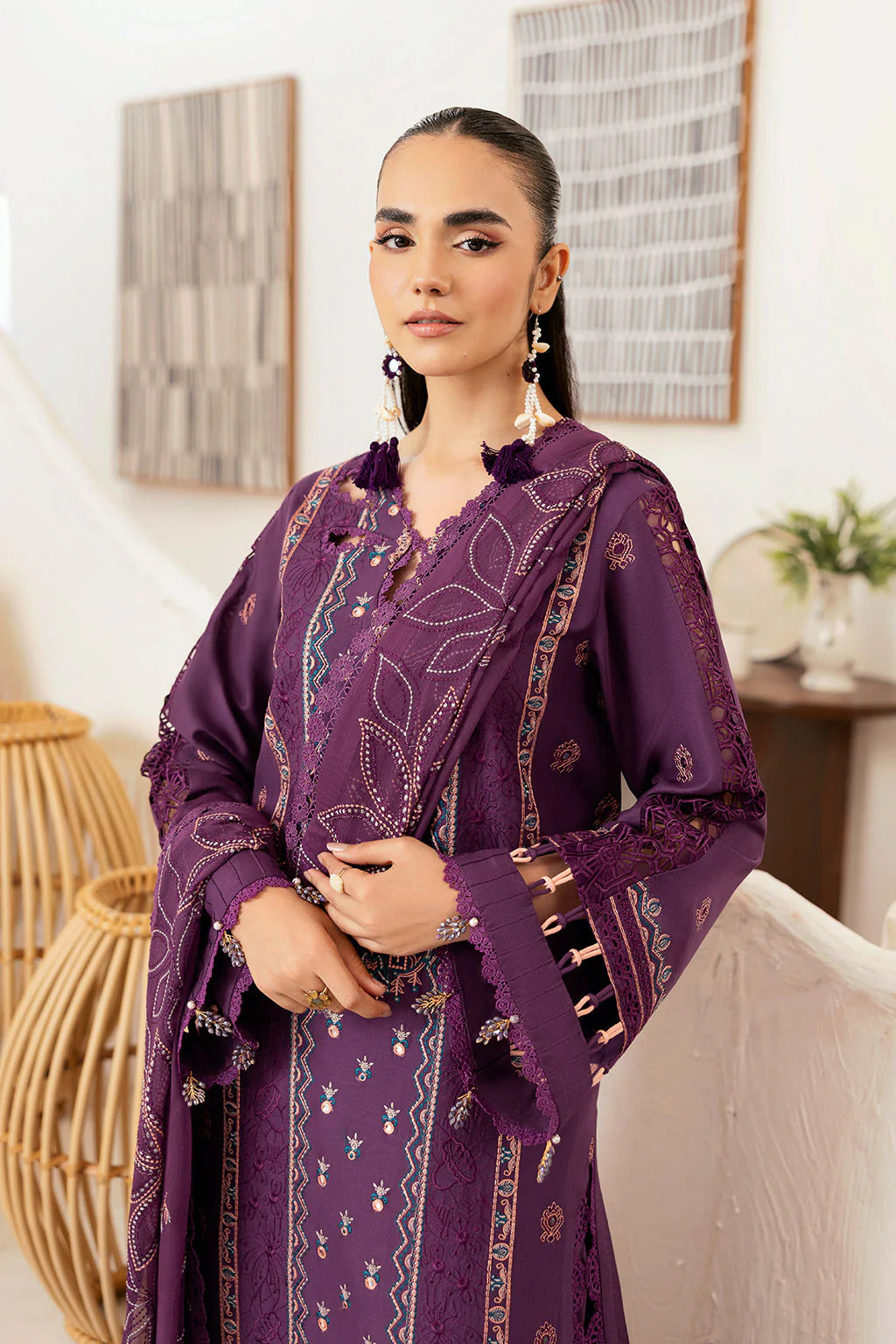 Ramsha 3Pc Embroidered Lawn Suit G-408 gulbuy.com