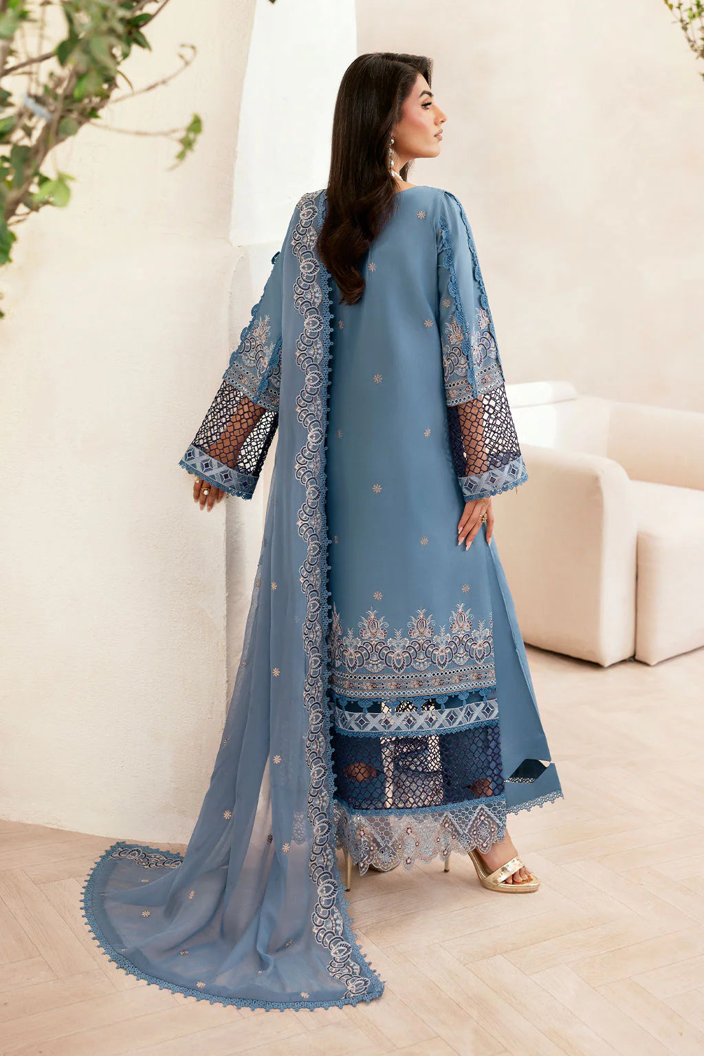 Ramsha 3Pc Embroidered Lawn Suit G-407 gulbuy.com