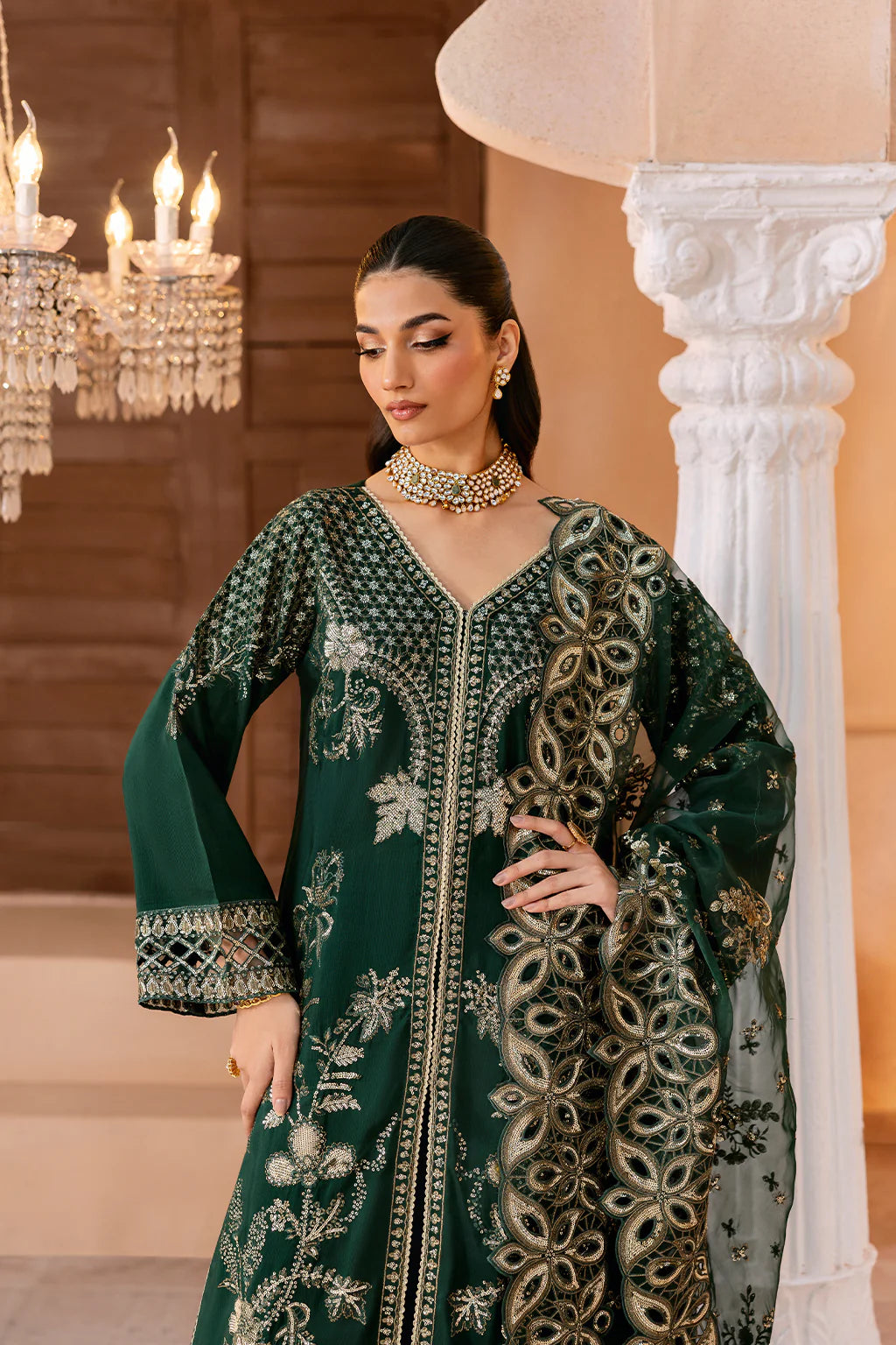 Ramsha 3Pc Embroidered Raw Silk Suit SS-101 gulbuy.com