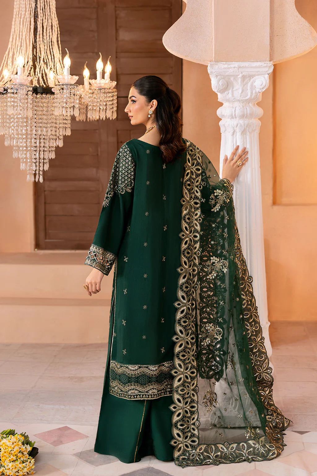 Ramsha 3Pc Embroidered Raw Silk Suit SS-101 gulbuy.com