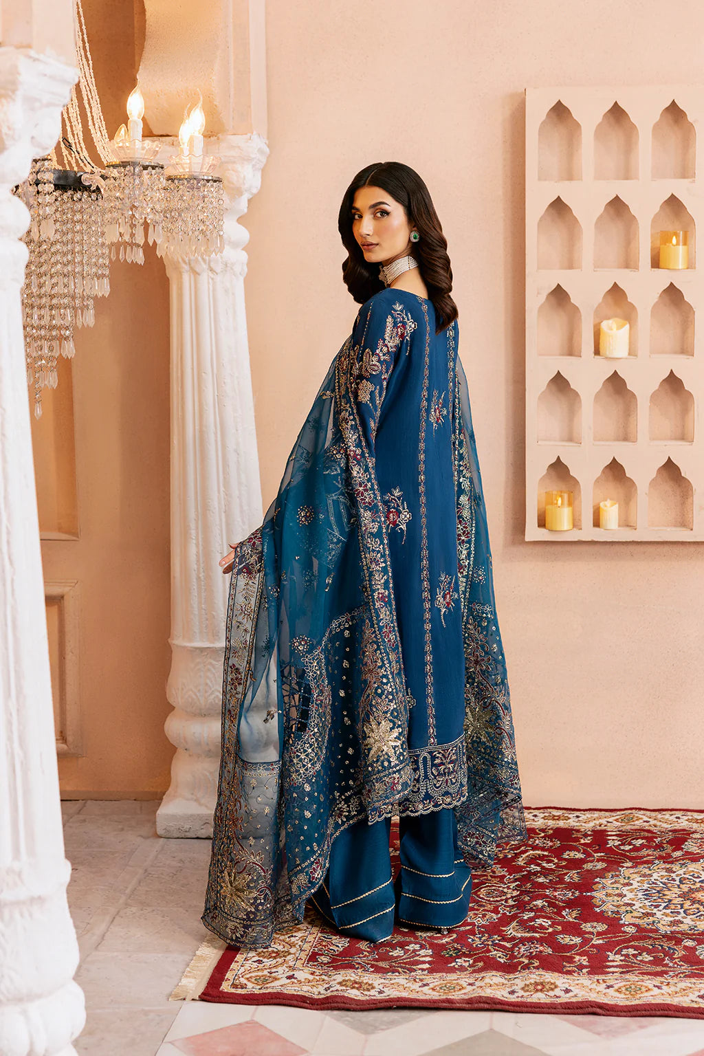 Ramsha 3Pc Embroidered Raw Silk Suit SS-107 gulbuy.com