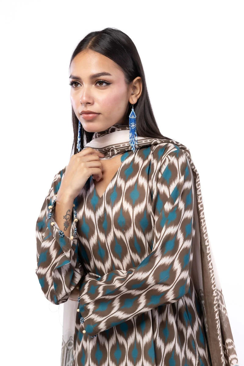 Khaadi 3Pc Printed Lawn Suit SS1110A gulbuy.com
