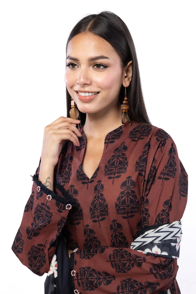 Khaadi 3Pc Printed Lawn Suit SS1112A gulbuy.com