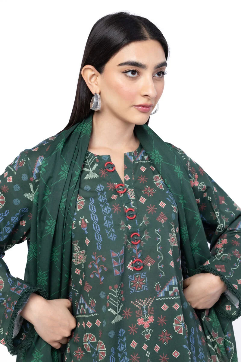 Khaadi 3Pc Printed Lawn Suit SS1154A gulbuy.com