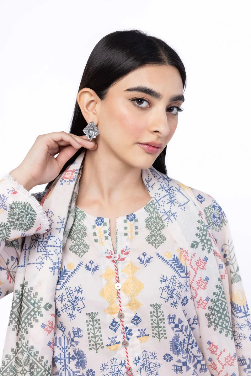 Khaadi 3Pc Printed Lawn Suit SS1155A gulbuy.com