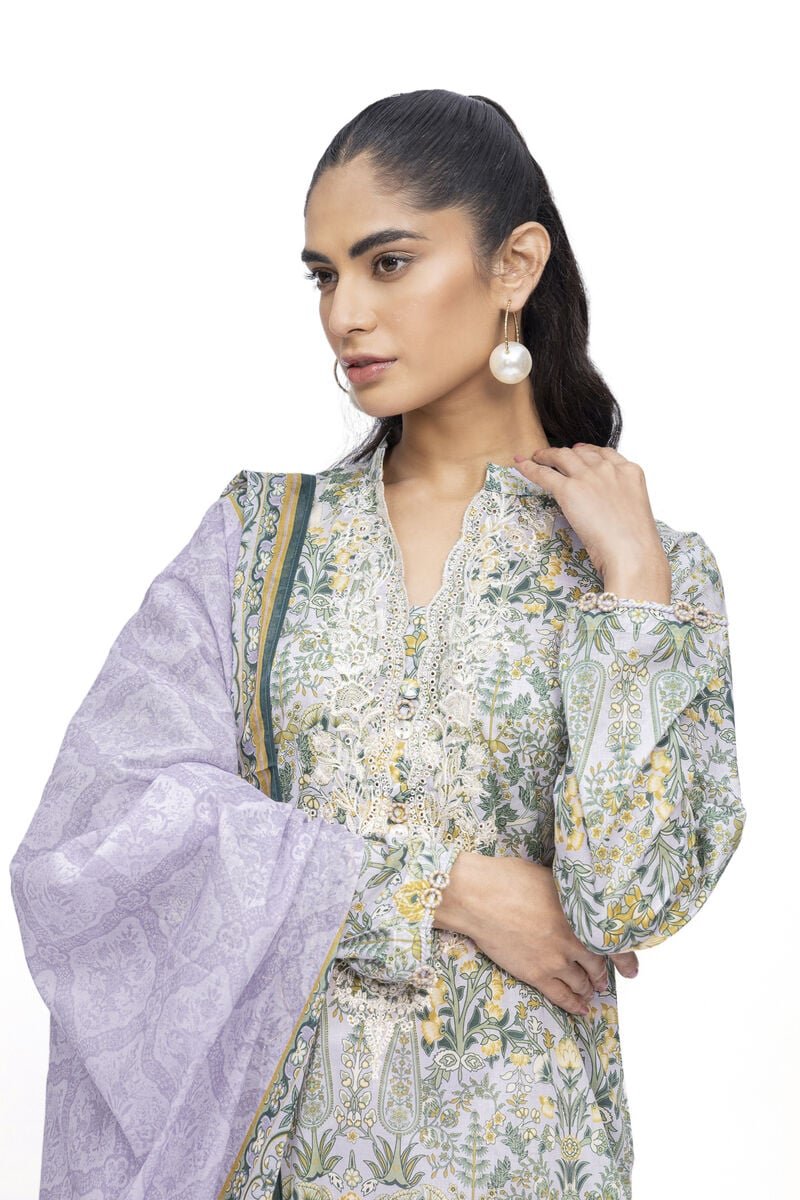Khaadi 3Pc Embroidered Lawn Suit SS2315B gulbuy.com