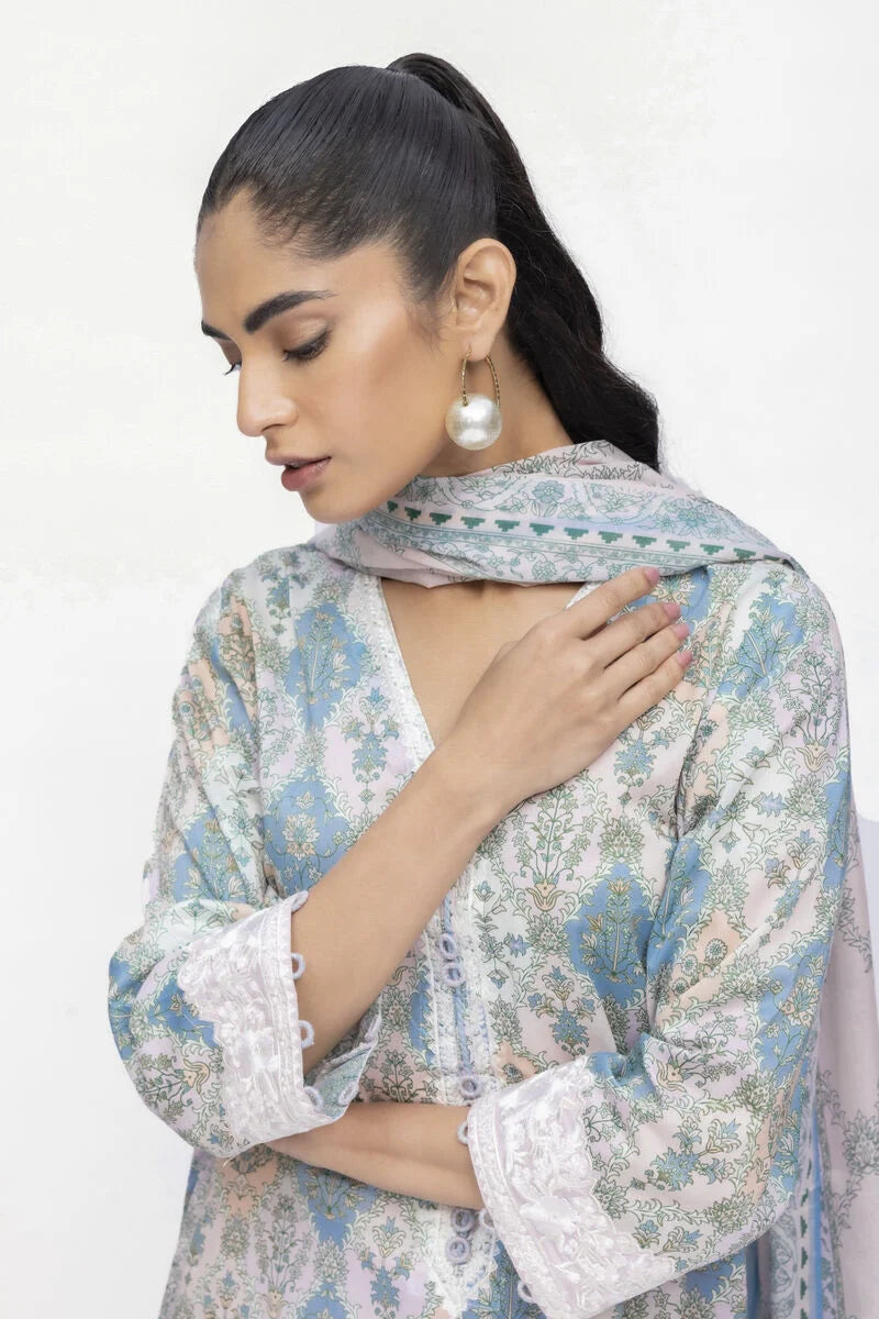 Khaadi 3Pc Embroidered Lawn Suit SS2316B gulbuy.com