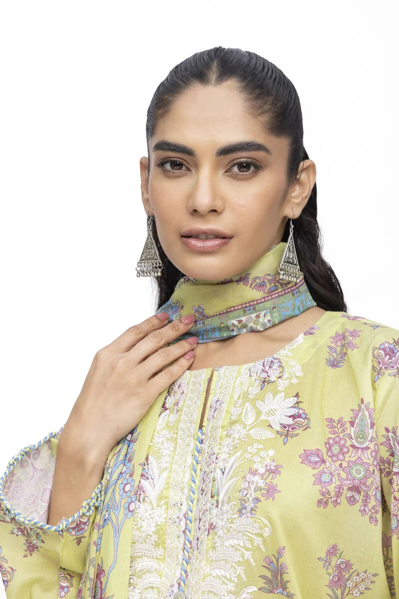 Khaadi 3Pc Embroidered Lawn Suit SS2317A gulbuy.com