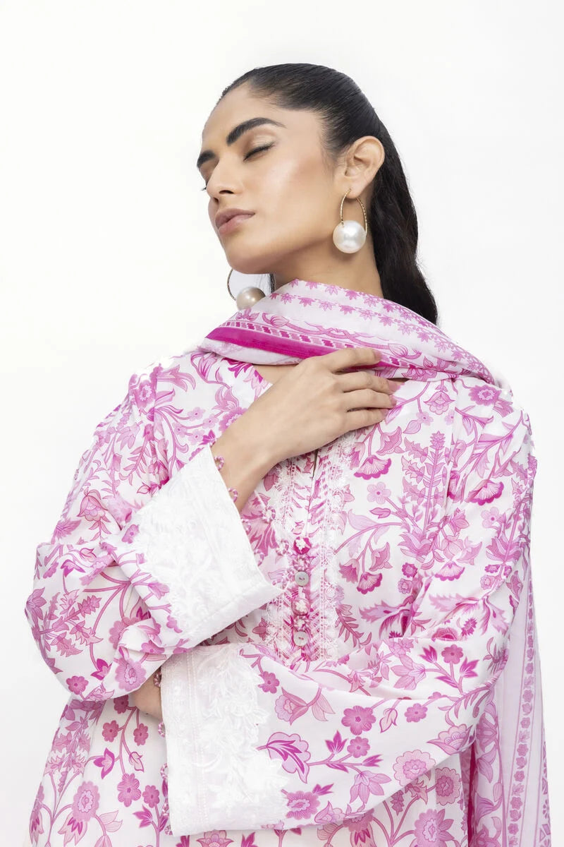 Khaadi 3Pc Embroidered Lawn Suit SS2318A gulbuy.com