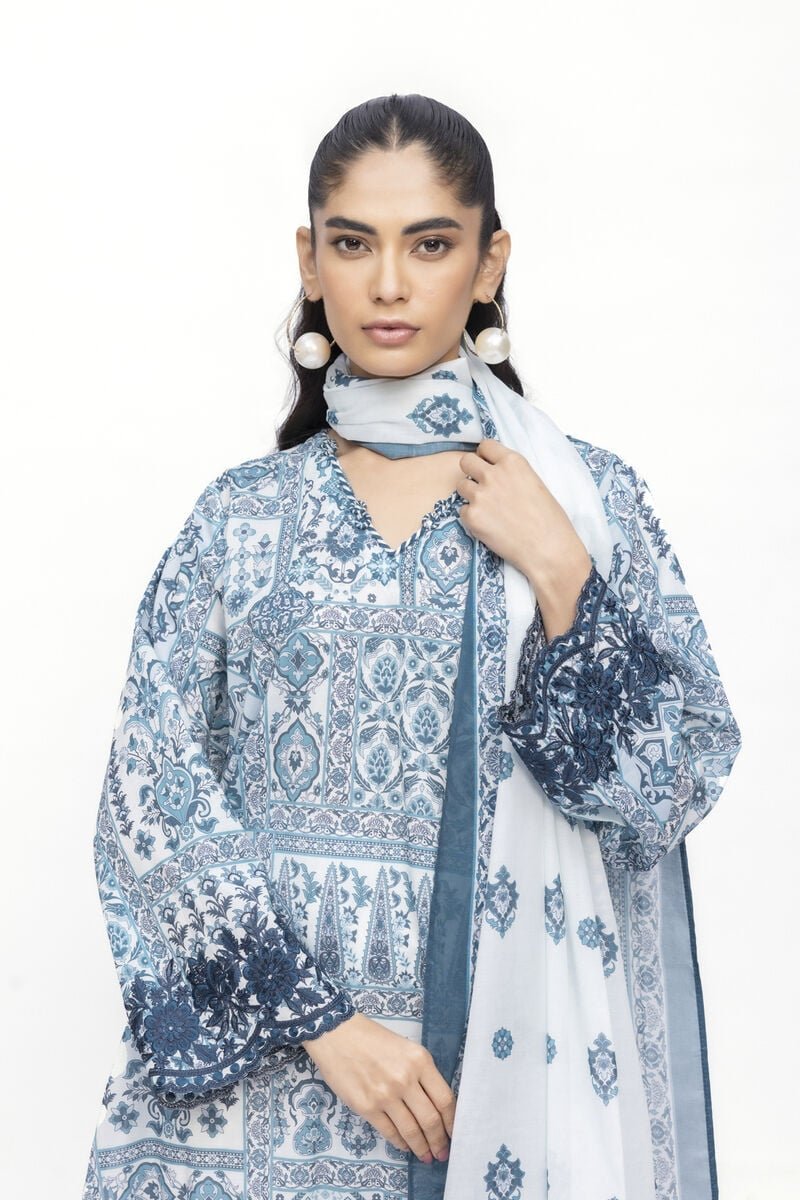 Khaadi 3Pc Embroidered Lawn Suit SS2319A gulbuy.com