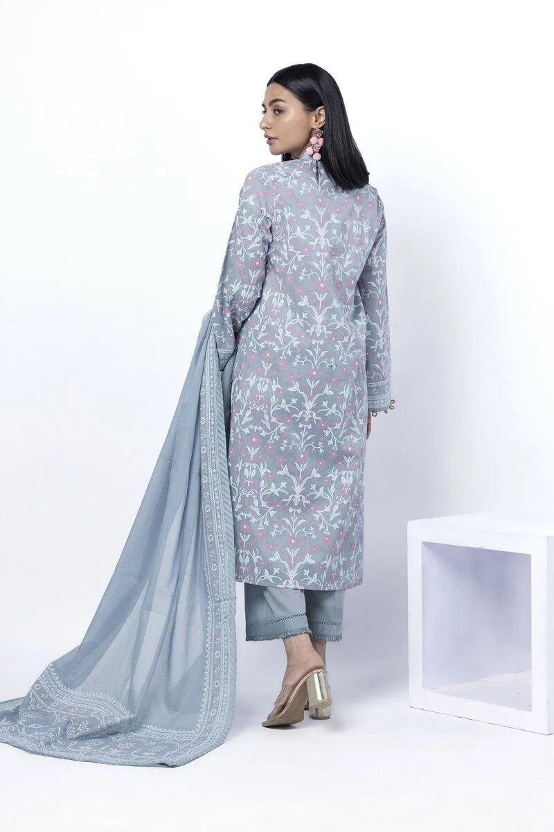 Khaadi 3Pc Printed Lawn Suit SS2322AST gulbuy.com