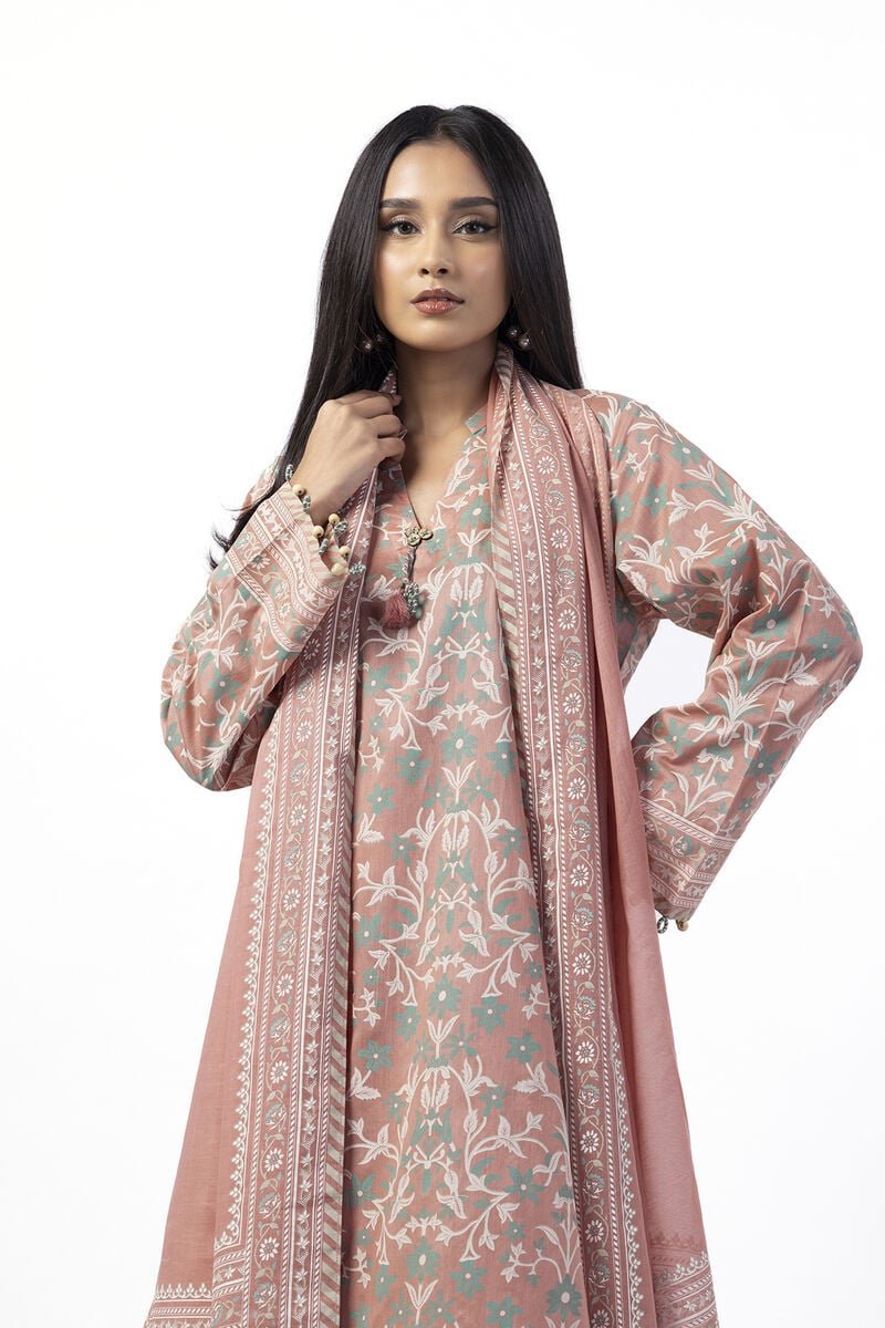 Khaadi 3Pc Printed Lawn Suit SS2322BST gulbuy.com