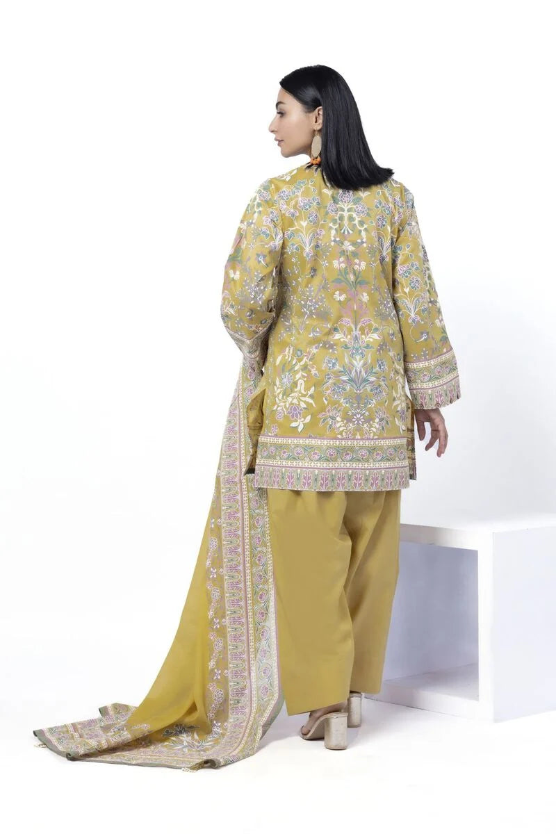 Khaadi 3Pc Printed Lawn Suit SS2324AST gulbuy.com
