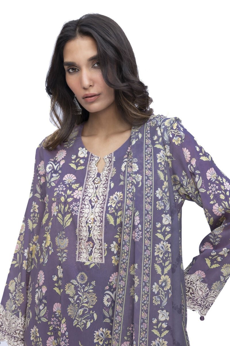 Khaadi 3Pc Embroidered Lawn Suit SS2338B gulbuy.com