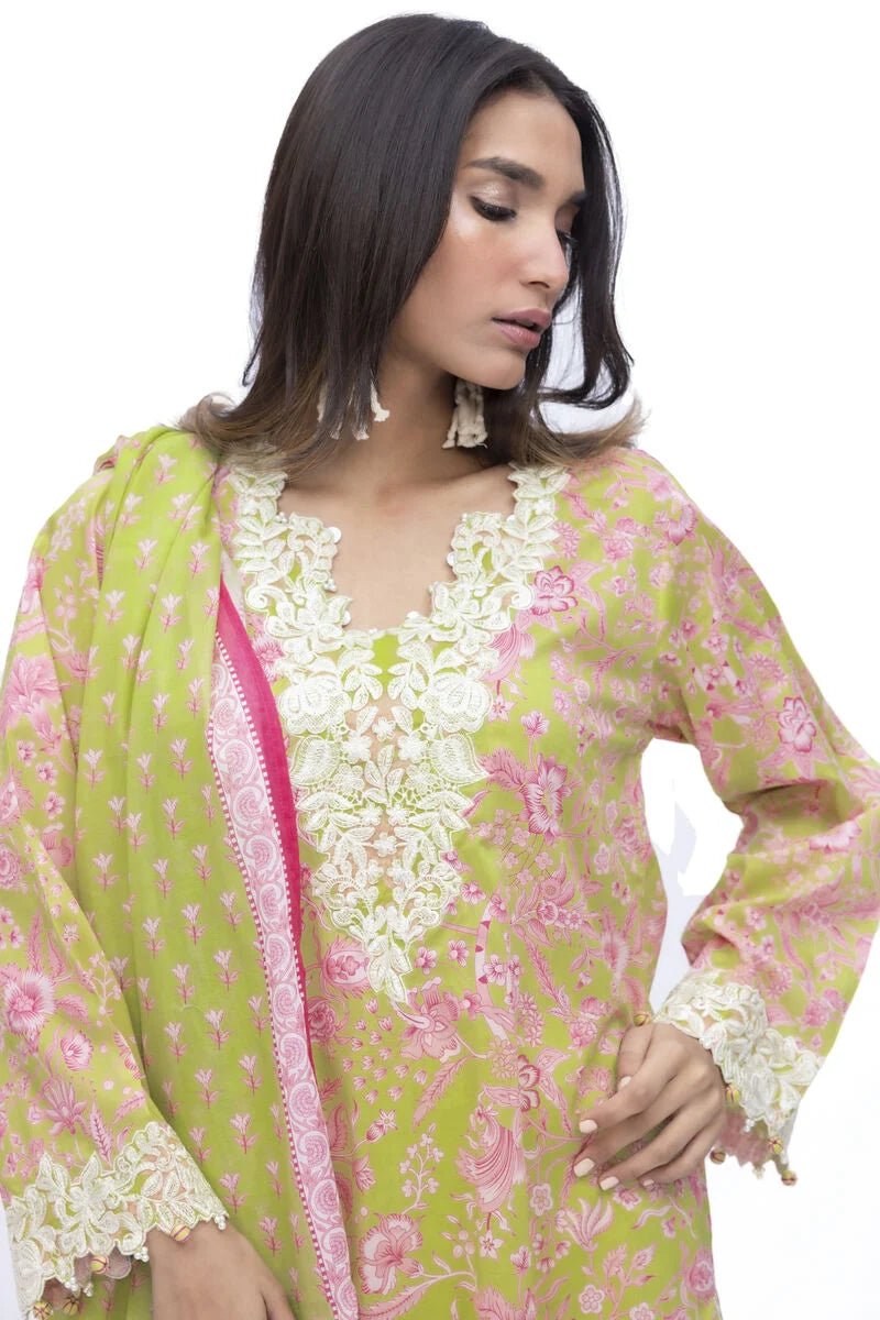Khaadi 3Pc Embroidered Lawn Suit SS2339B gulbuy.com