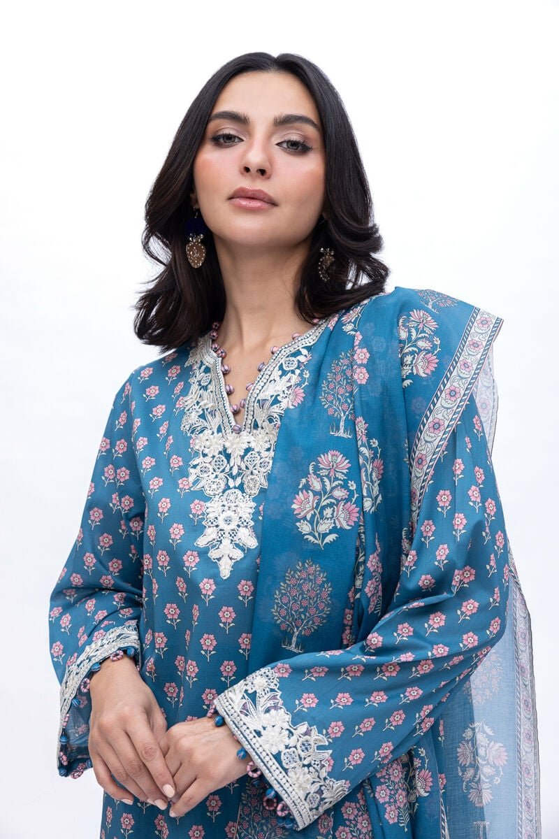 Khaadi 3Pc Embroidered Lawn Suit SS2343A gulbuy.com