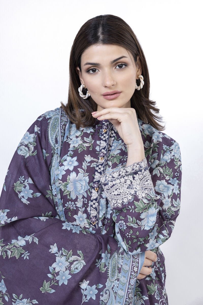 Khaadi 3Pc Printed Lawn Suit SS2394B gulbuy.com