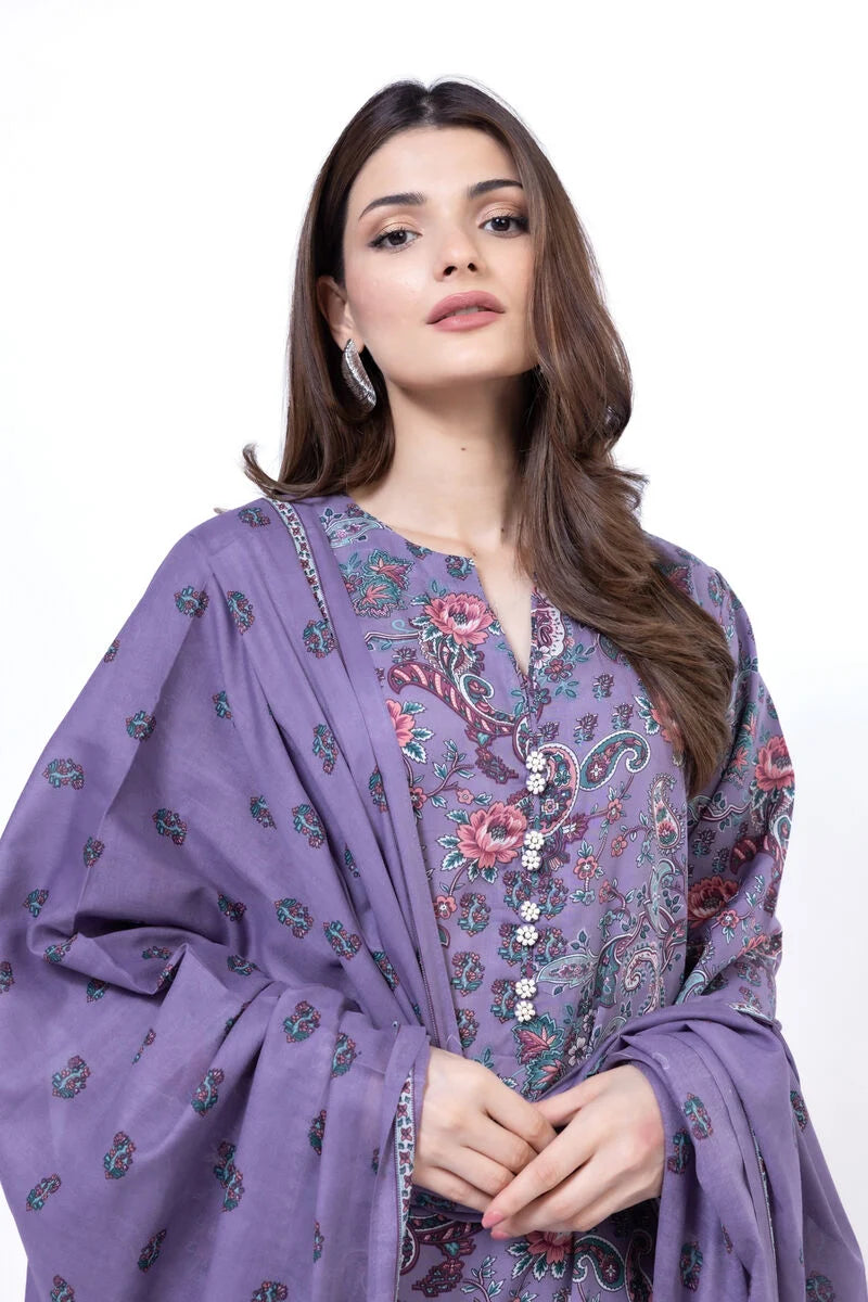 Khaadi 3Pc Printed Lawn Suit SS2398B gulbuy.com