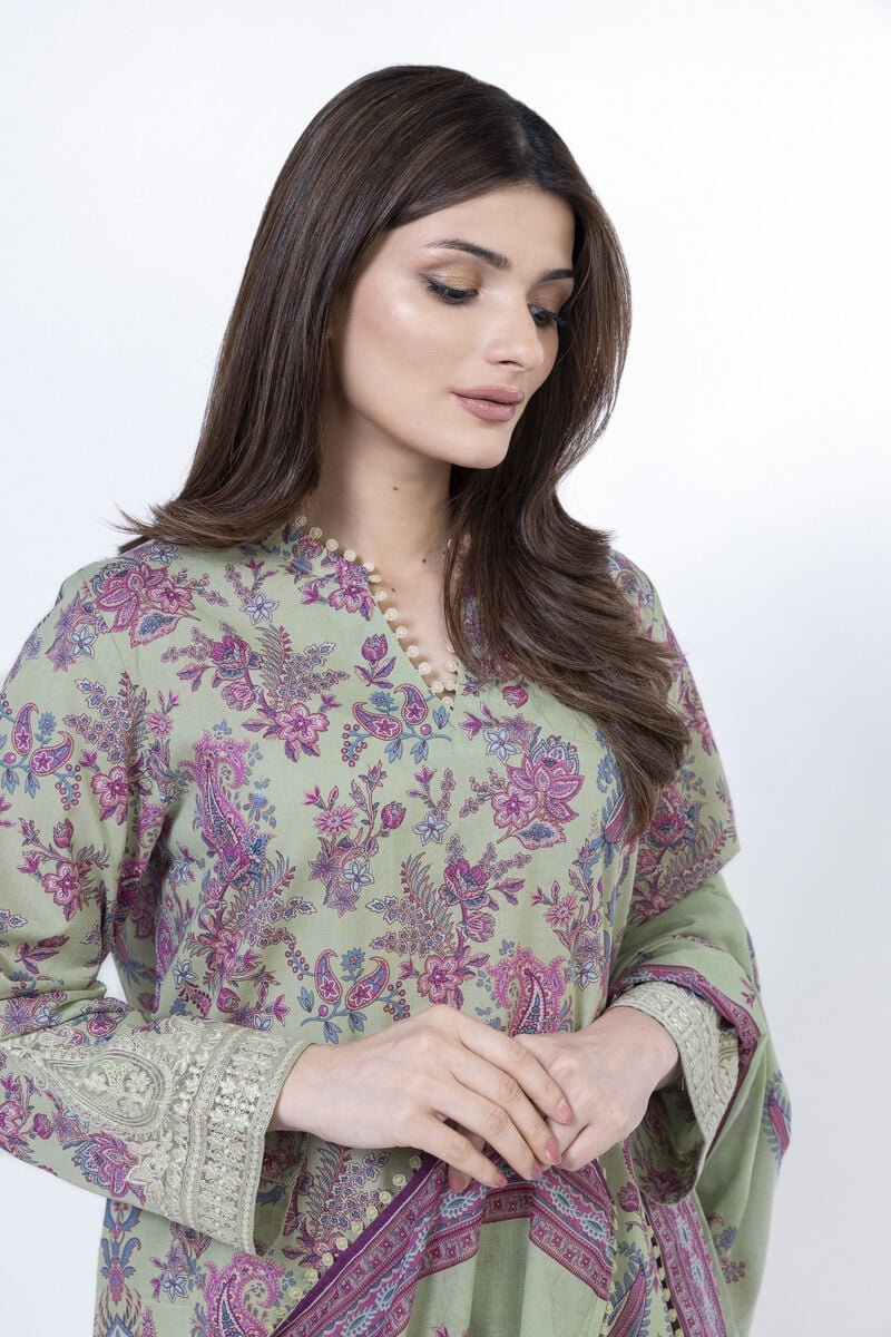 Khaadi 3Pc Printed Lawn Suit SS2399B gulbuy.com