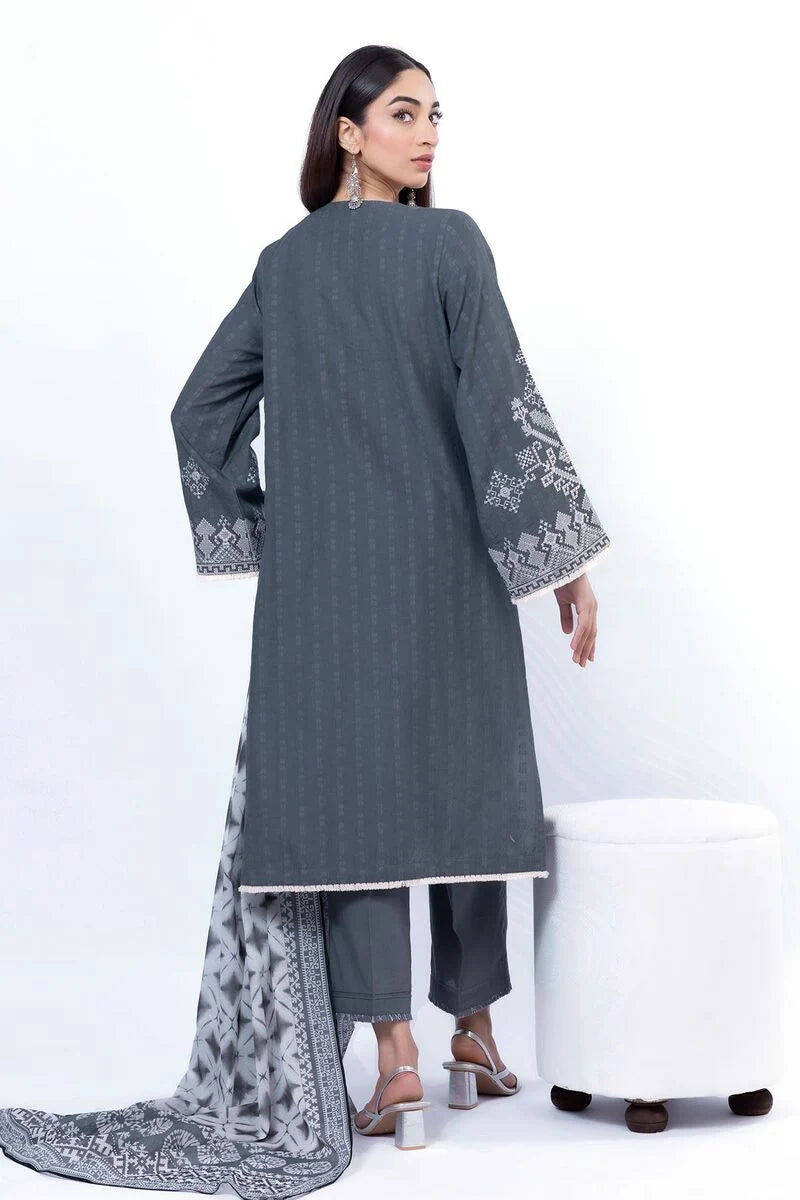Khaadi 3Pc Embroidered Lawn Suit SS610B gulbuy.com