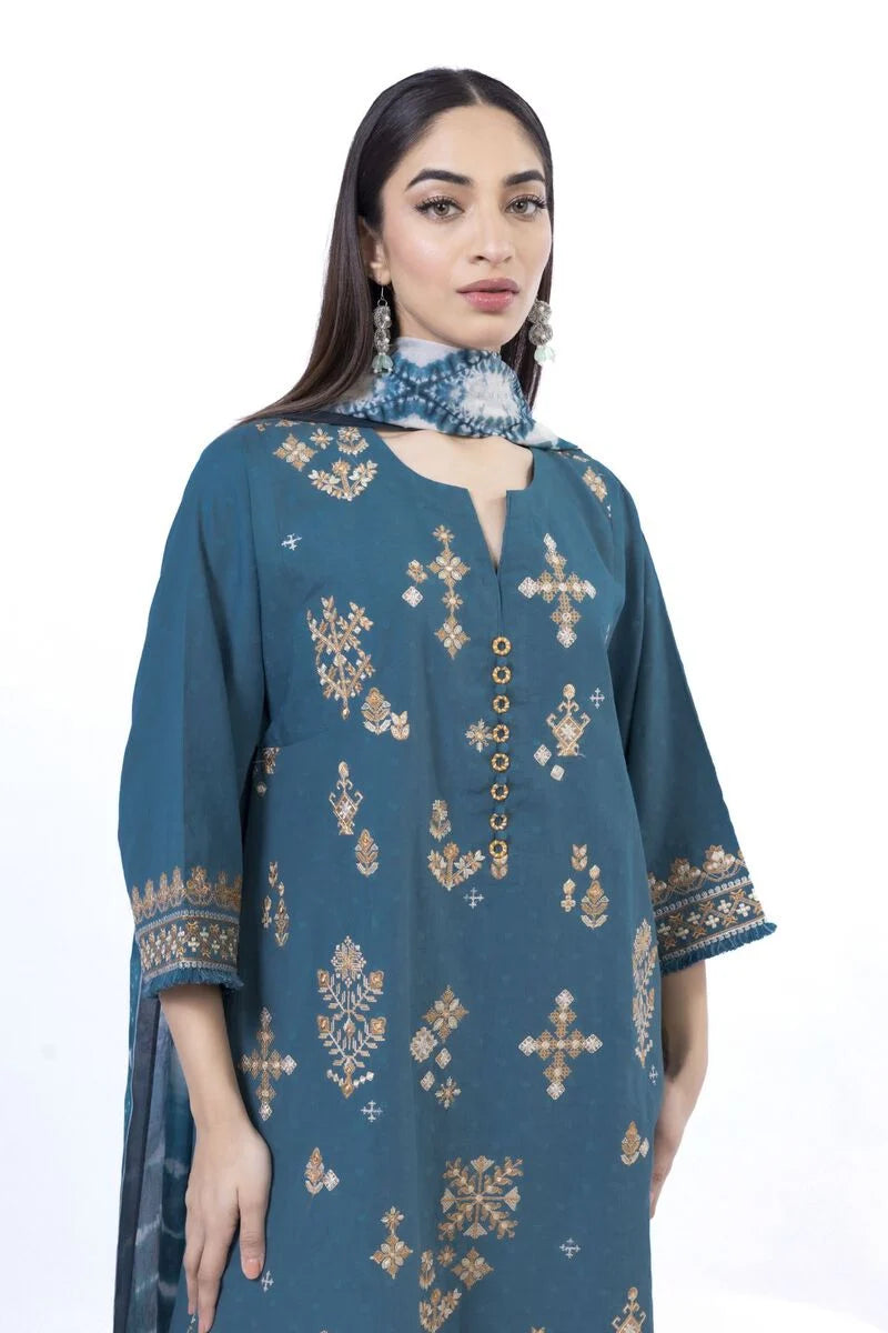 Khaadi 3Pc Embroidered Lawn Suit SS612A gulbuy.com