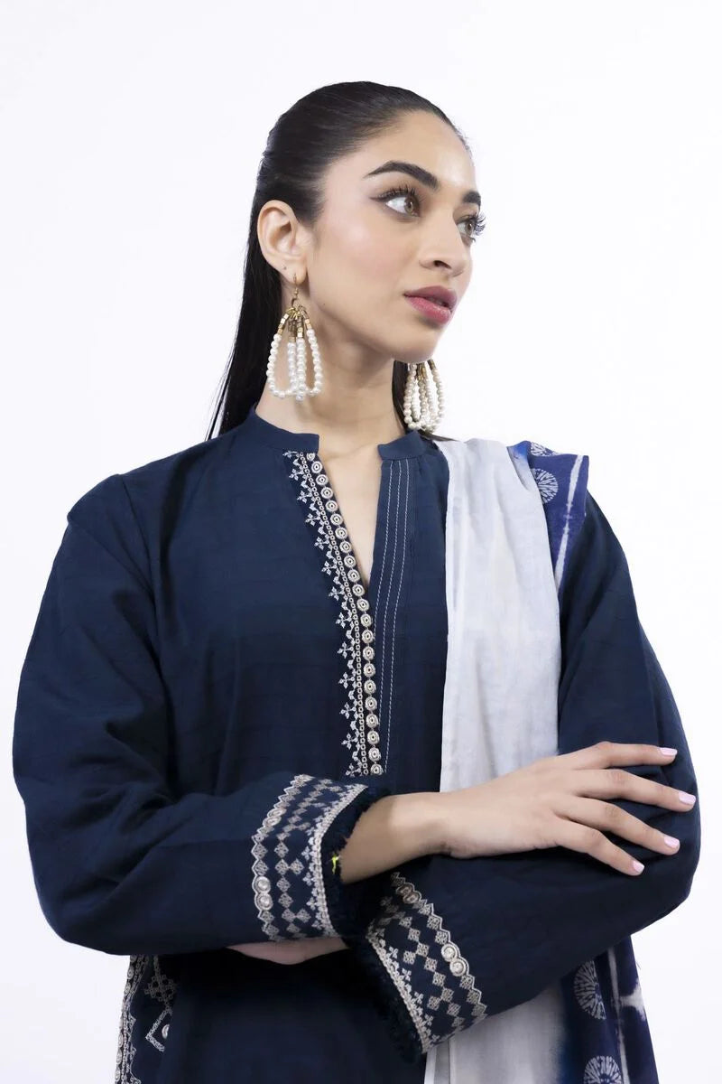 Khaadi 3Pc Embroidered Lawn Suit SS614A gulbuy.com