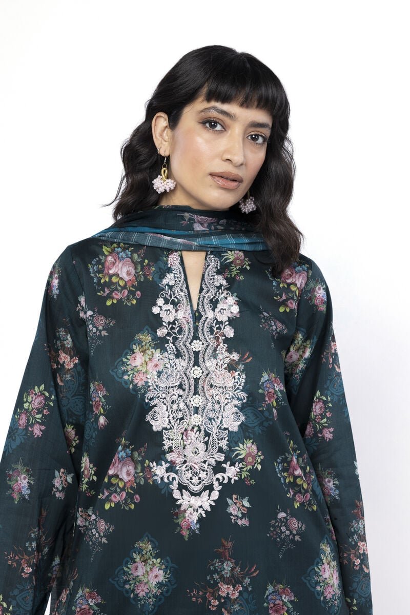 Khaadi 3Pc Embroidered Lawn Suit SS802B gulbuy.com