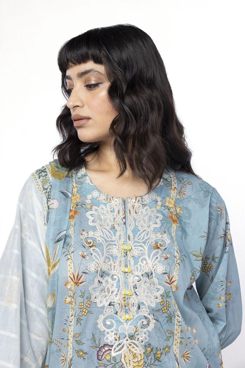 Khaadi 3Pc Embroidered Lawn Suit SS803B gulbuy.com