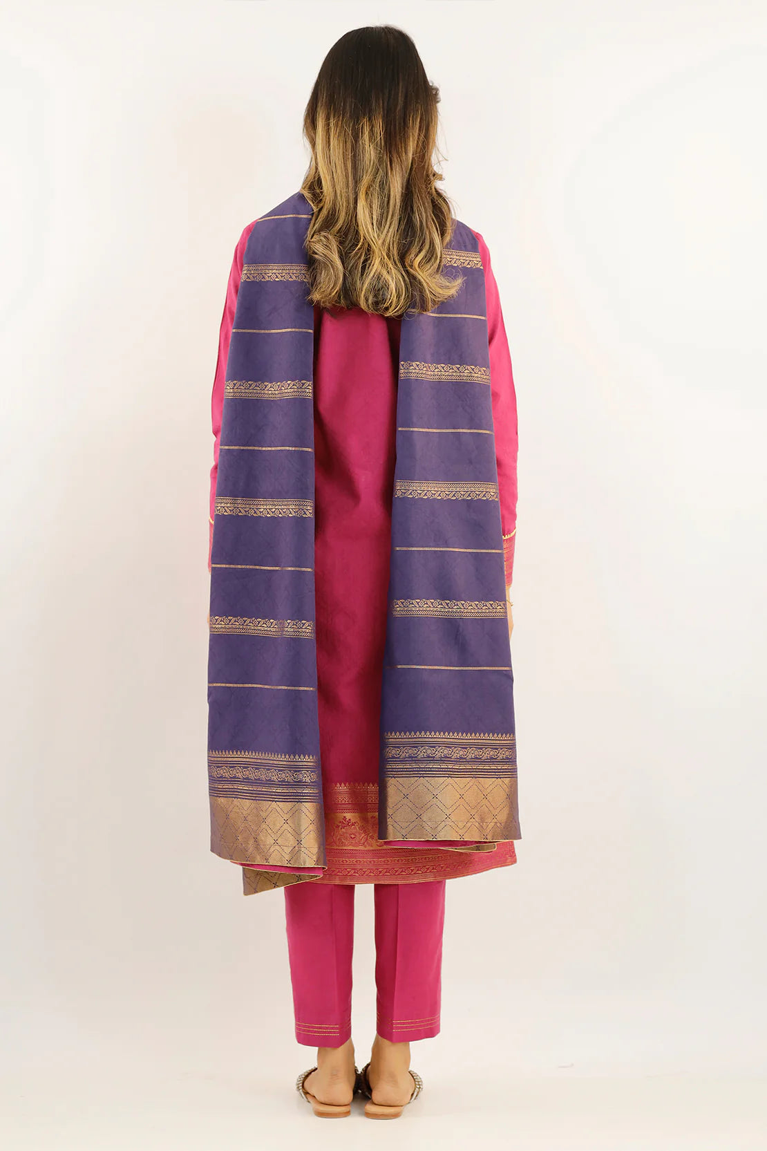 Saya 3Pc Jacquard Cotton Suit WUNS-5395 gulbuy.com